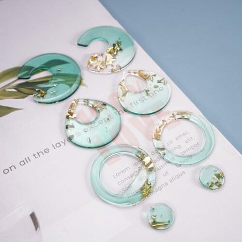 Crystal Epoxy Resin Mold Earrings Pendants Casting Silicone Mould DIY Crafts Jewelry Making Tools W0YA