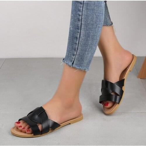 2020 New Brand Mixed Colors Women Slipper Pllus Size 35-41 Women Summer Beach Slides Flip Flops Outdoor Flat Slipper