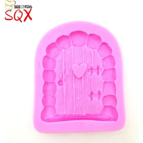 Door Shaped Silicone Mold Sugar Paste 3D Fondant Cake Decoration soap mold silicone kitchen accessories SQ1646