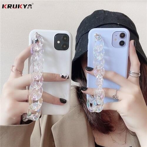 Colorful Bracelet Chain Case on For Samsung Galaxy S21 Note 20 Ultra S21 S20 FE S10 S9 S8 Plus S10E S7 Edge Silicone Cover Shell