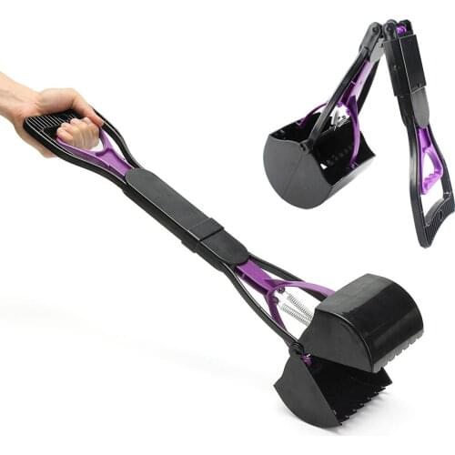 Foldable Pet Pooper Scooper with Long Handle Jaw Clean Pick Up Outdoor Animal Waste Dog Puppy Cat Waste Picker Cleaning Tools