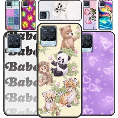Safari Babies Sparkly Heart Patchwork For OnePlus Nord 2 8T 9R 7 8 9 Pro Phone Case For Realme 8 Pro C3 C21 GT Neo Q3 6 7 Pro