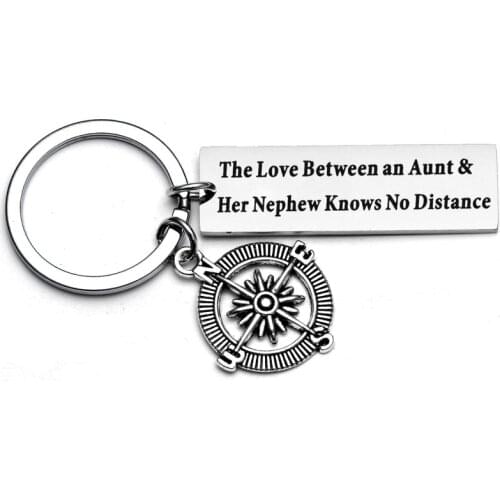 Aunt Gifts from Nephew The Love Between an Aunt and Nephew Knows No Distance Aunt Keychain Keyring Mothers Day Gifts for Aunties