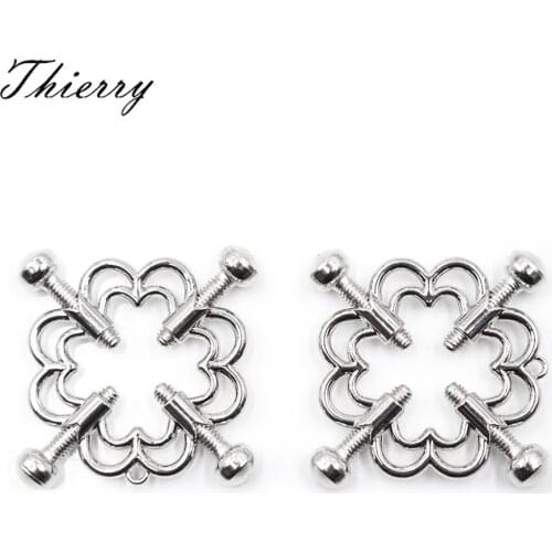 Thierry new arrive SM products metal Erotic nipple clamp for Adults Game Flirting Toys roleplay Fetish Sex Toys for Women