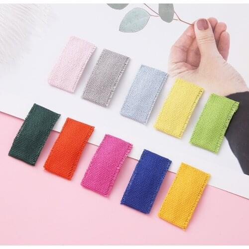 Girls Snap Hair Clips for Children Baby Hair Accessories Women Hairpins Barrettes Clip Pins Solid Color Cloth Hairgrip