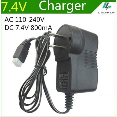 7.4V 800 mA Charger For 2S Lipo battery pack charger For toy RC Toys 3P 7.4V balance Charger Plug AC 110-220V DC 7.4v 800mA