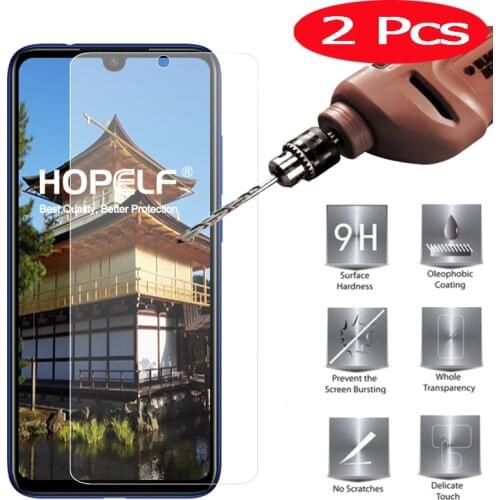2 Pieces Glass for Xiaomi Redmi Note 7 Glass Pro on Redmi Note 7 Protective Tempered Glass for Redmi 7 Note Screen Protector