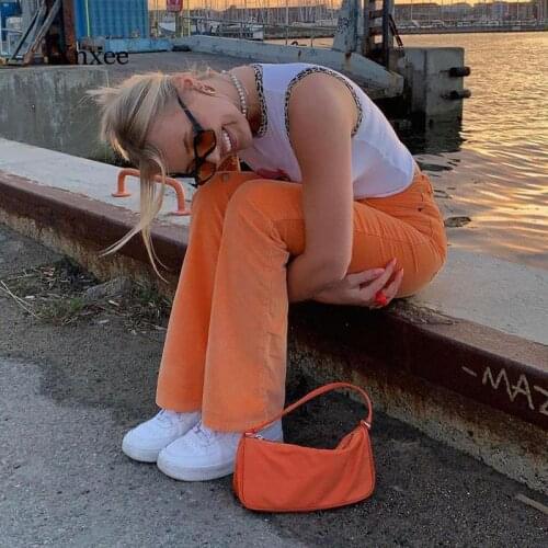 2021 New Straight Denim Trousers High Waist Colored Jeans Y2K Ladies Wide Leg Pants Vintage Streetwear Summer Women Clothing