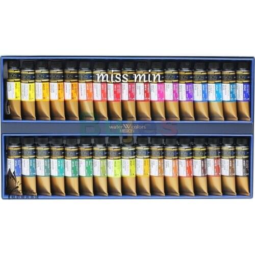 MEJELLO Gold Artist-Grade 34color Watercolor Paint,Artists Oil Paint Pigment,Painting Supplies,Artist Quality,Adult and Student