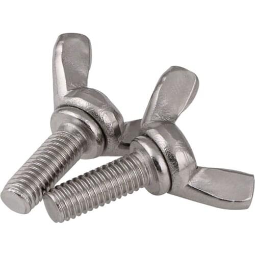 1PCS-M8*16/20/25-50 Standard 304 Stainless Steel Butterfly Bolts, Hand Claw Wrenches,Butterfly Screws