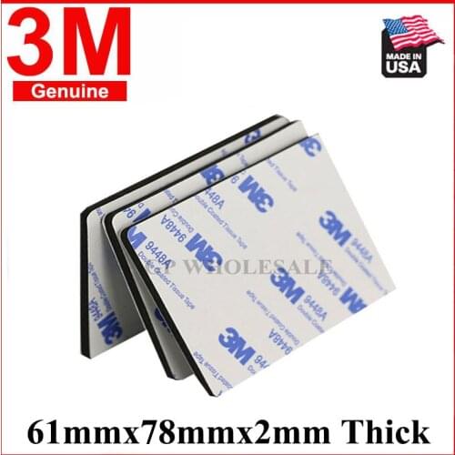 10x 3M 9448 Glue EVA Foam Pads Double Sided Adhesive Strong MountingTape for Home, in cars, office hook, Picture 61mmx78mm, 2mm