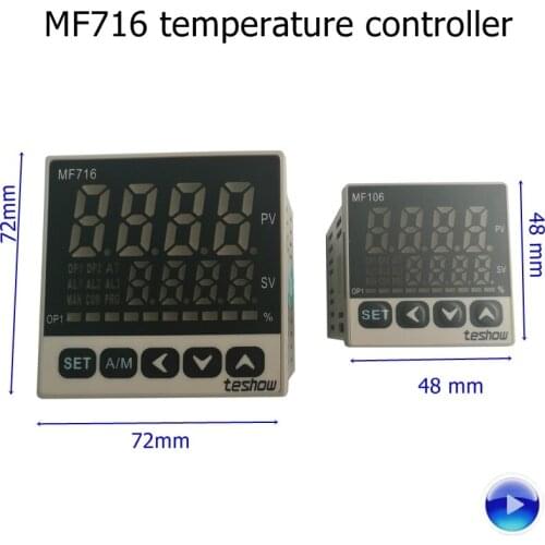 2 pcs MF716 MF716-621 K type 72x72 electronic digital temperature controller