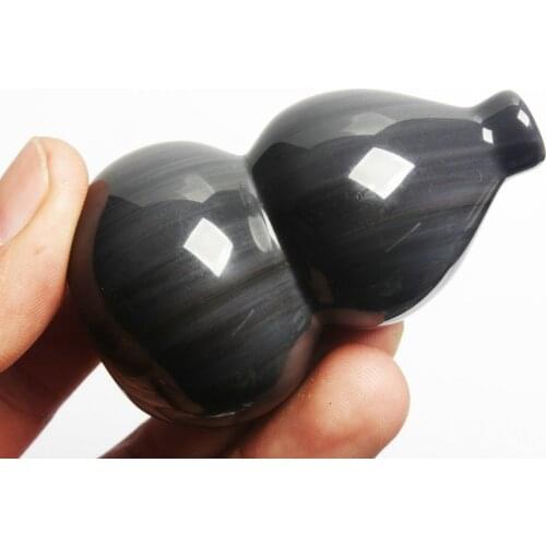 3.5cm Rare Natural Rainbow Gourd Obsidian QUARTZ Crystal Point Healing