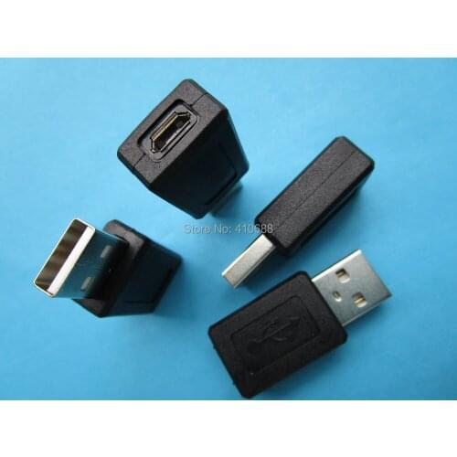5 pcs USB Male Plug to Micro USB 5Pin Female Jack Adapter Connector Black Color