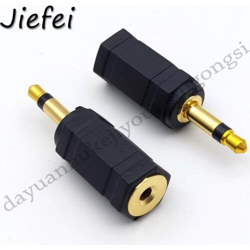 5Pcs Gold 3.5 Male Mono Male Plug to 2.5mm jack Female Audio Converter Adapter Connector