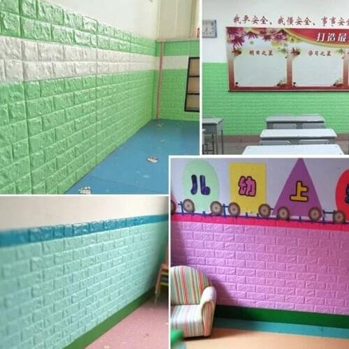 70 X 77cm Hot Sale PE Foam 3D Wallpaper DIY Wall Stickers Wall Decor Embossed Brick Stone Wallpaper Room House Poster