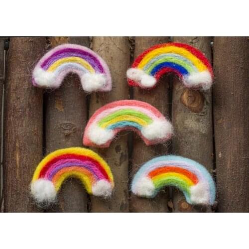 Wool Felt Rainbow Newborn Photography Prop Handmade Studio Photo Accessories Baby Shooting