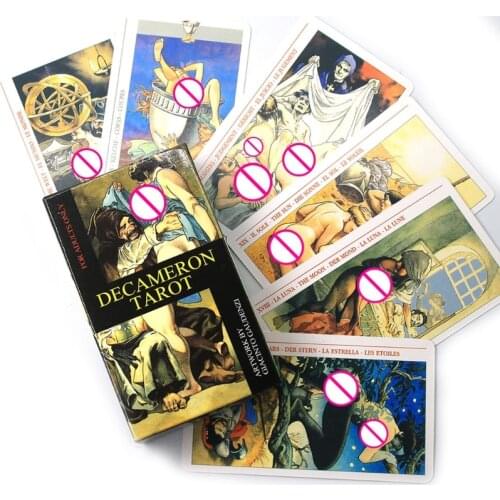 Decameron Tarot 78-Card Deck Full English Oracle Cards Friends Party Board Game Carnal Adventure N0PC