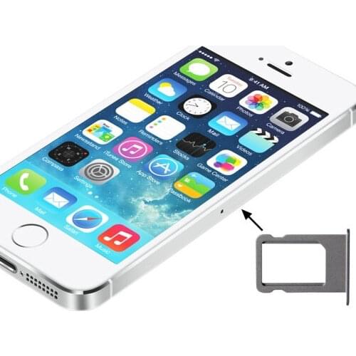 Sim card holder for Iphone 5S Slot ladder cart tray replacement Silver