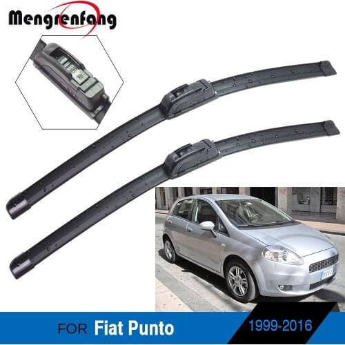 For Fiat Punto 1999-2016 Car Soft Rubber Front Windscreen Wiper Frameless Wiper Blades Accessories