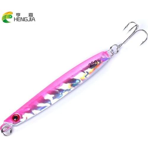 Hengjia 1pc 8cm 25g hard metal lead fishing lures sea sinking jigs wobblers carp bass pesca fishing tackles