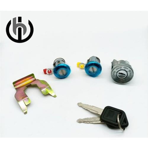 8-97035293-0 3pcs Complete Set Ignition Cylinder Door Lock Key Set For Isuzu NPR NQR NKR ELF 1994-07 with same keys
