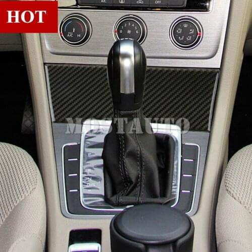 For Volkswagen Golf 7 MK7 Carbon Fiber Console Gear Box Panel Cover 2013-2018 1pcs Car Accessories Interior Car Decor Car Trim