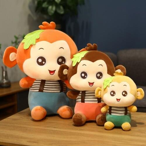 New 23-65cm naughty monkey doll cute super cute little monkey plush toy childrens doll sleeping pillow birthday gift