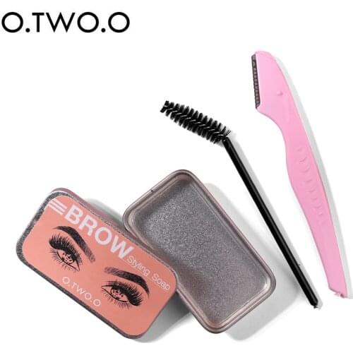 O.TWO.O Eyebrow Soap Wax With Trimmer Fluffy Feathery Eyebrows Pomade Gel For Eyebrow Lamination Makeup Soap Brow Sculpt Lift