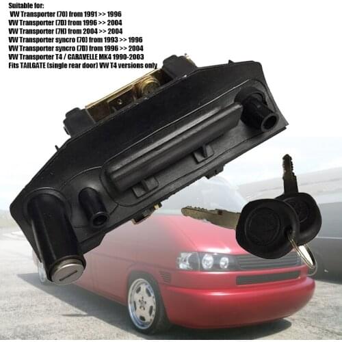 TAILGATE REAR DOOR LID LOCK HANDLE FOR VW TRANSPORTER MK4 T4 IV CARAVELLE 1990-2003 703829239E 703829239DE 703829239D