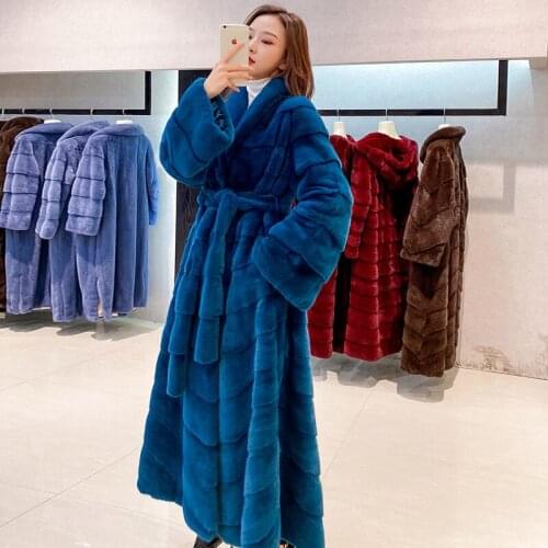 Womens genuine long fur coats Womens winter oversized 6xl 5xl 7xl Fur coats Womens real mink coats Womens mink coats