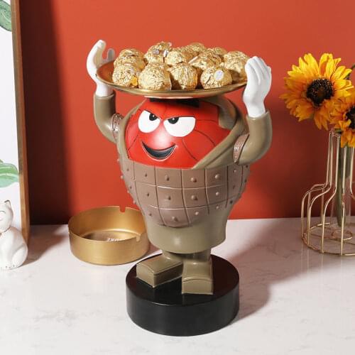 Nordic Home Decor Resin Terracotta Warriors Tray Decorated Figurine Desktop Home Storage Organization Statue Creative Gift