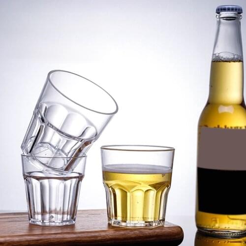 6PCS Glass Cup Heat-resistant Glass Water Cup Tea Milk Drink Mug Whiskey Beer Juice Cup Bar Water Cup Clear Juice Cup Beer Cup