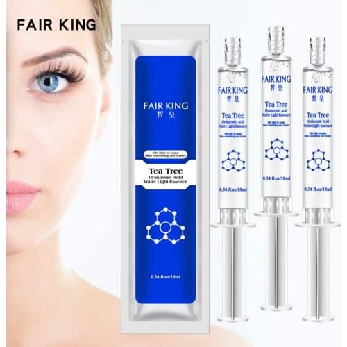 FAIR KING Tea Tree Hyaluronic Acid Injection Face Serum Tights Anti-Wrinkle Anti Aging Collagen Facial Essence Moisturizing 10ml