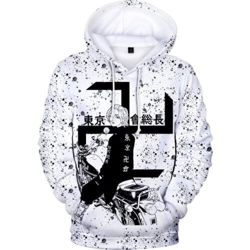 Kawaii Anime Tokyo Swastika Avenger Print Hoodie Men/Women Long Sleeve Sweatshirt Pullover Harajuku Streetwear Y2K Kids-clothing