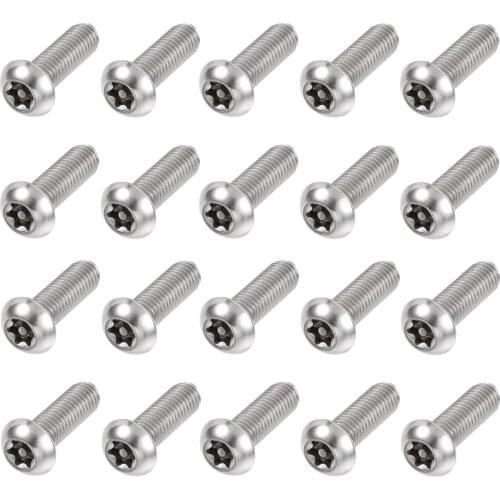 Uxcell M8x25mm Torx Security Machine Screw, 20pcs Pan Head Screws Inside Column, 304 Stainless Steel Fasteners Bolts