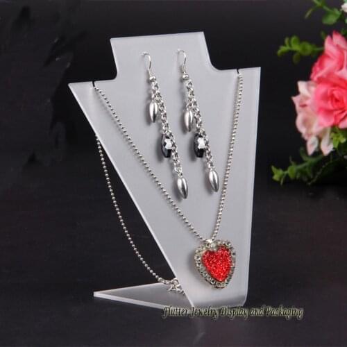 Jewelry Acrylic Plastic Earrings Necklace Pendant Jewelry Set Plane jewelry packaging