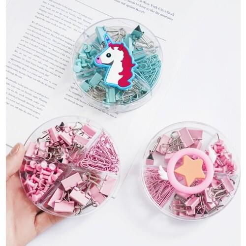 Unicorn Multi Functional Thumbtacks Push Pins Set Cute Clip Office Accessories Pin Back To School Office Crafts 4 Styles 72pcs