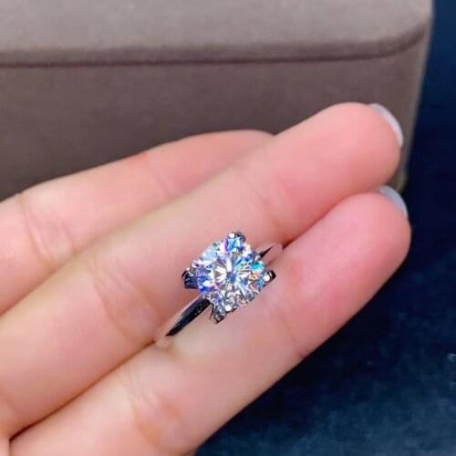 2020 new crackling moissanite gemstone ring for women jewelry engagement ring for wedding 925 silver ring birthday gift love