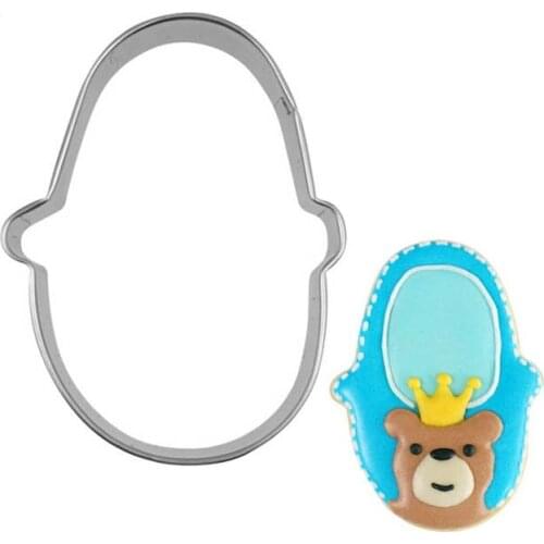 1 pc Birthday Cute Baby Shoes Cookie Cutter Steel Cake Fondant Decorating Baking pastry Tools DH098