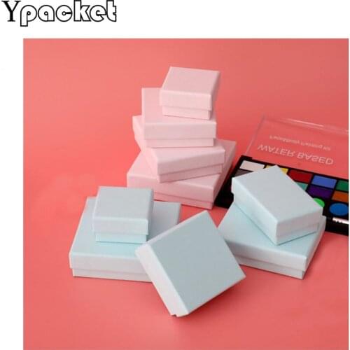 2 color 5SIZES---- Light Green Necklace Earrings Ring Box Pink Jewelry Box Paper Jewelry Bracelet Gift Boxes Jewellery Organizer