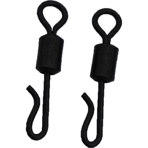 20pices Swivel Fishing Quick Change Connector Terminal Tackle Fishing Barrel Swivel 4# Carp Fishing Accessories