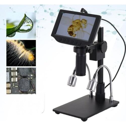 5 Inch Screen 16MP 1080P 60FPS HDMI USB Digital Industry Microscope Camera 150X C-mount Lens for PCB SMD CPU Soldering Repair