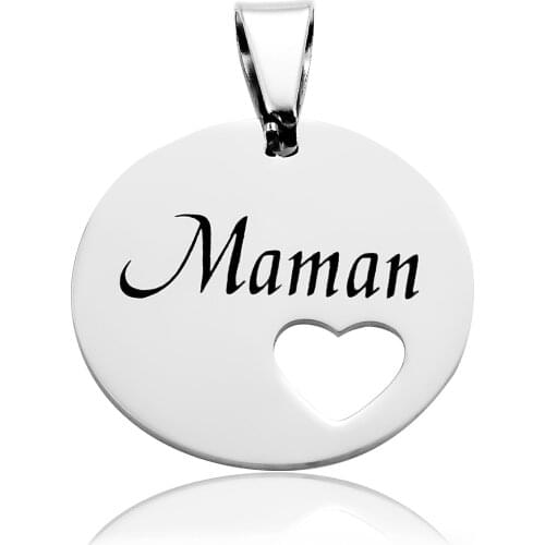 5pcs Army Tag Stainless Steel Maman Dog Tags Charm Pendant Necklace Jewelry Drop Shipping