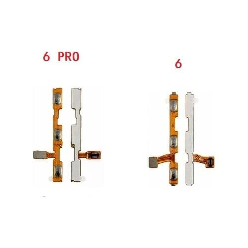 50 Pcs/Lot , Power On/Off Key For Xiaomi Redmi 6 Pro Volume Up/Down Side Button Flex Cable Replacement
