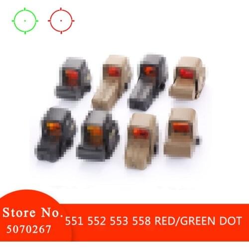 551 552 553 558 Red Green Dot Holographic Sight Scope Hunting Red Dot Reflex Sight Rifle Scope for 20mm Rail Mount