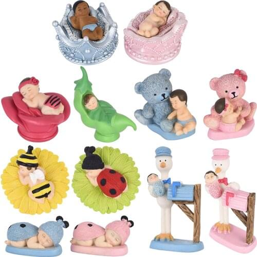 Home Decoration Accessories Resin Miniature Figurines For Birthday Party Cake Decorations Baby Creative Bedroom Decor