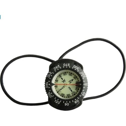 Bungee Cord Compass Underwater 100m Diving Professional Waterproof Navigator Scuba Luminous Compass for Swimming Diving