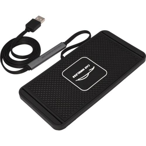 QI Car Wireless Quickly Charger for IPhone 8 XS XR Car Charging Pad for Samsung S10 Dock Station Non-Slip Mat Car Dashboard Hold