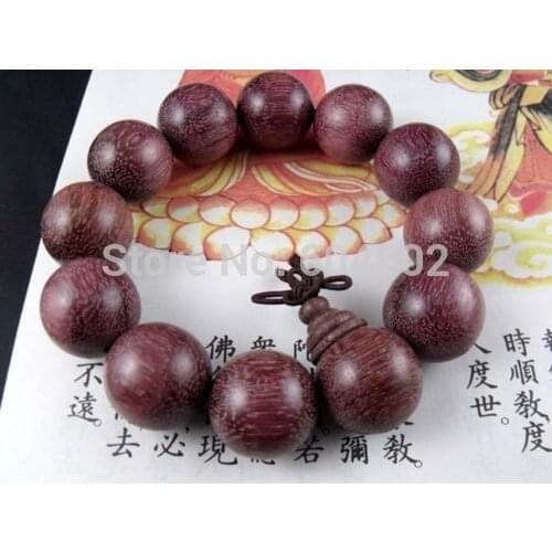 20mm purple light Sandal wood beads Tibetan Buddhism Amulet Bracelet